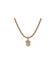 Snake Chain Knot & Pearl Pendant Necklace - Anne Klein