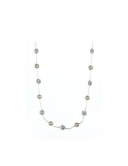 Faux Pearl & Crystal Fireball Station Necklace - Anne Klein
