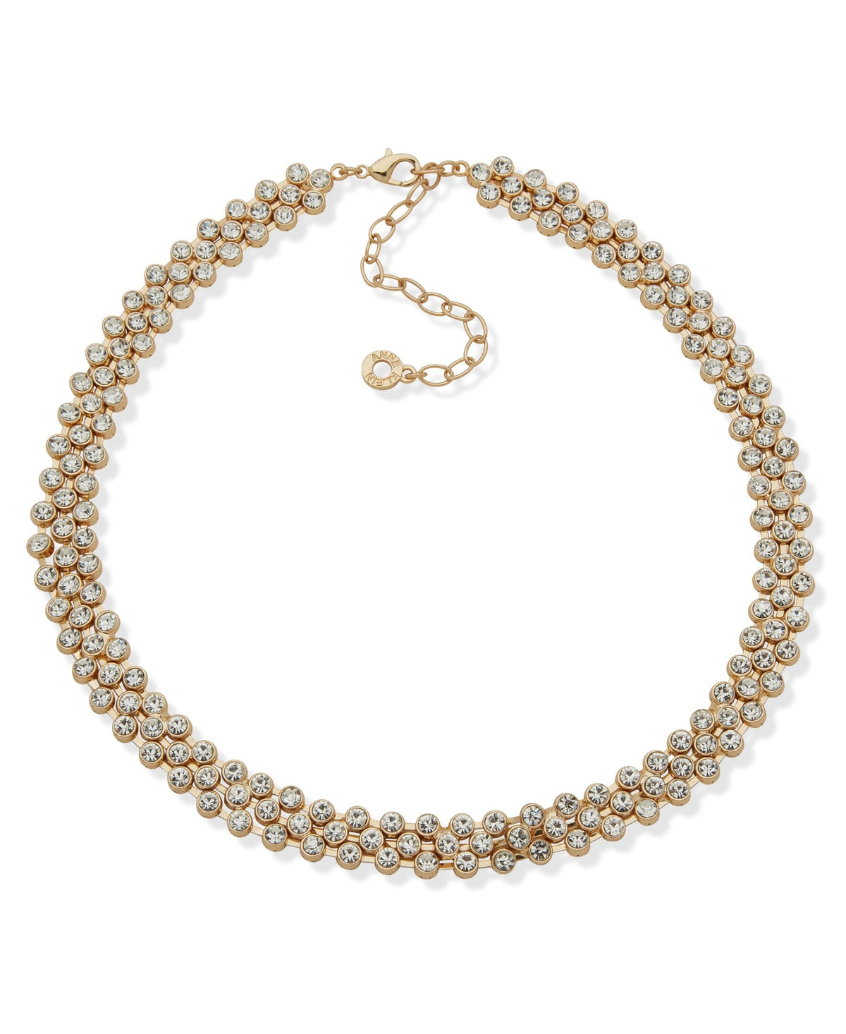 Stone Mesh Chain Collar Necklace - Anne Klein