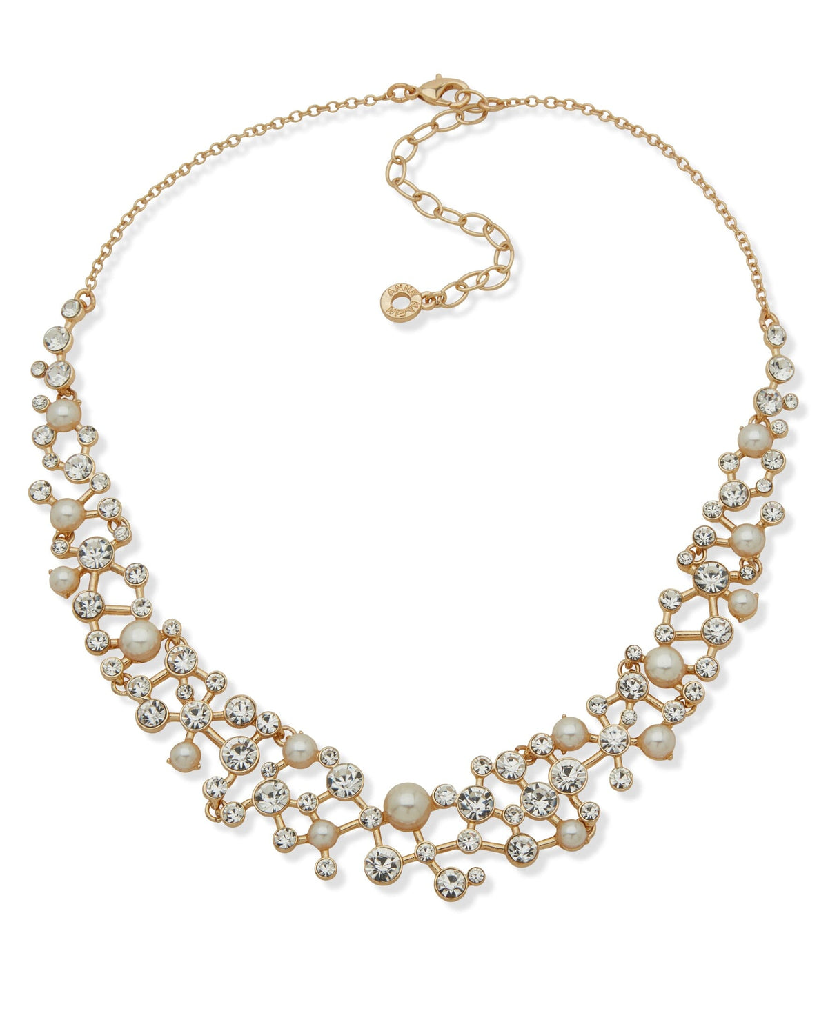 Cluster Stone and 16-Inch Collar Necklace - Anne Klein