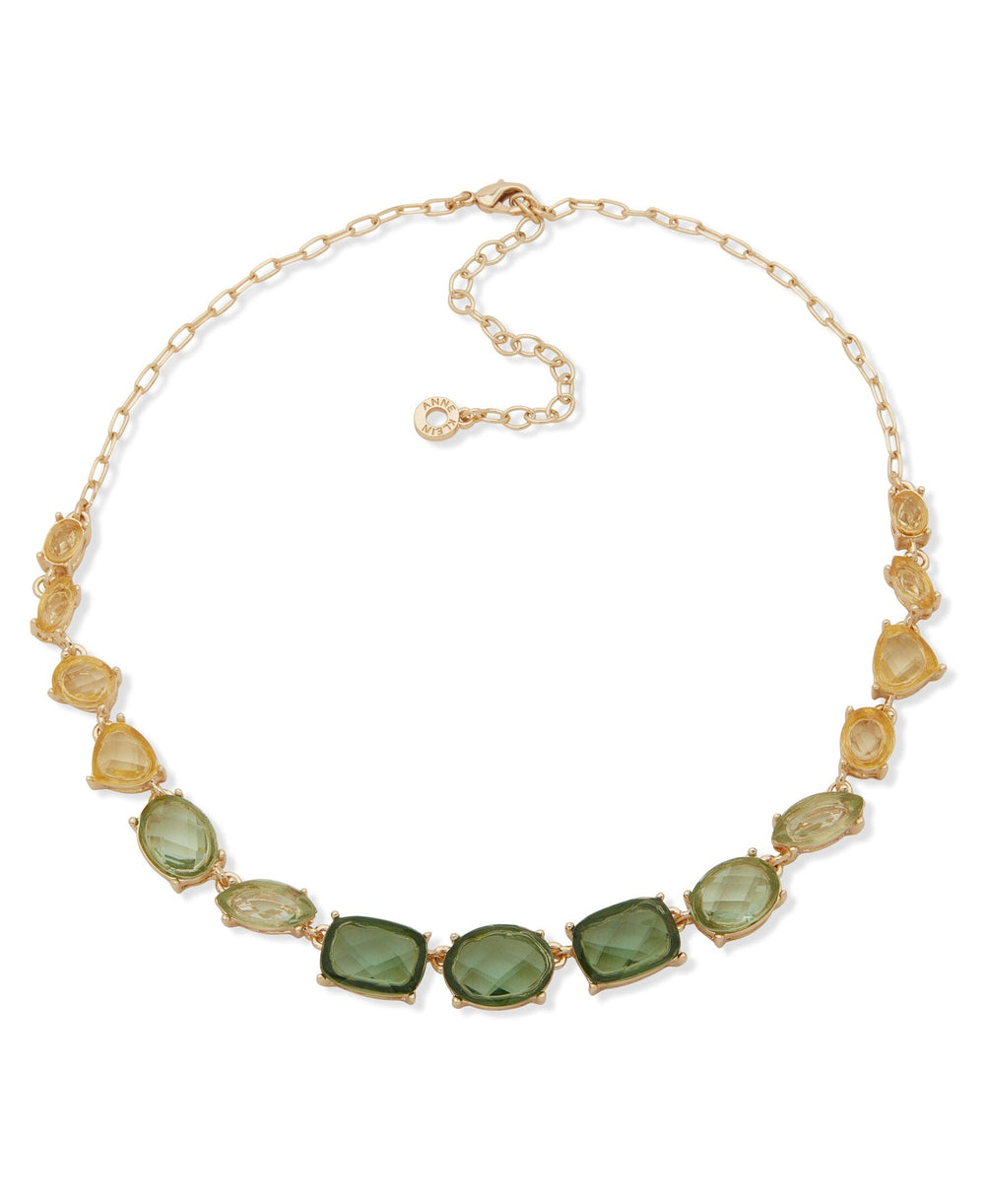 Stationed Stone Frontal Necklace - Anne Klein
