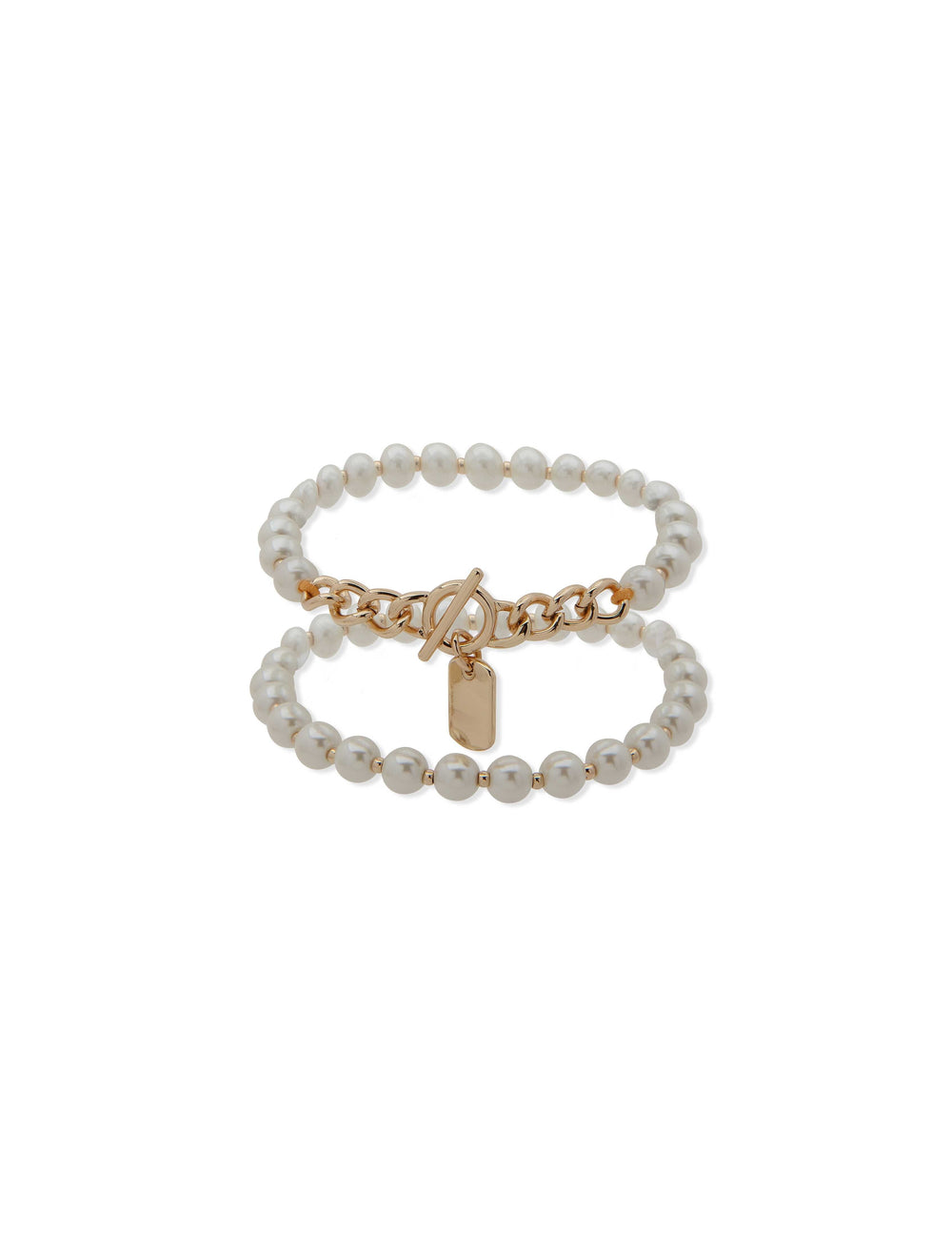 Faux Pearl Stretch Bracelet Set - Anne Klein