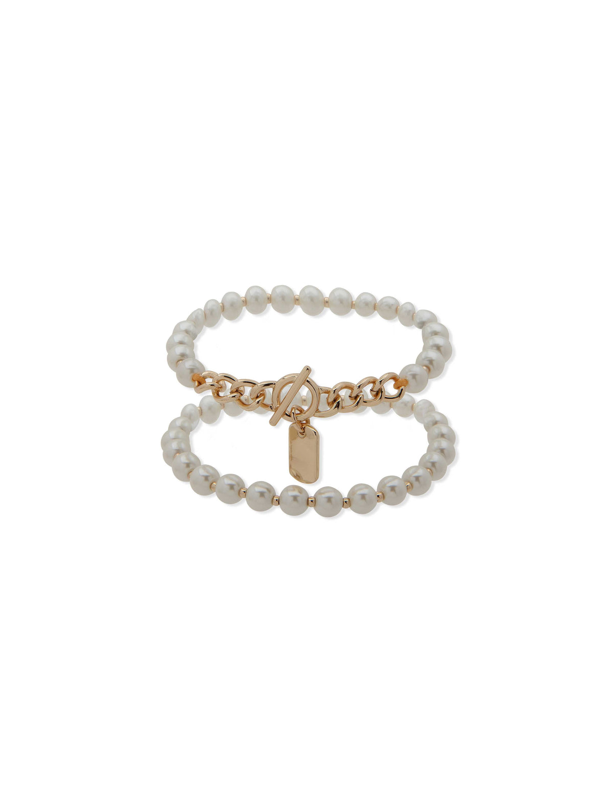 Faux Pearl Stretch Bracelet Set - Anne Klein