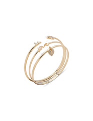 Love&Heart Bangle Bracelet Set Gold - Anne Klein