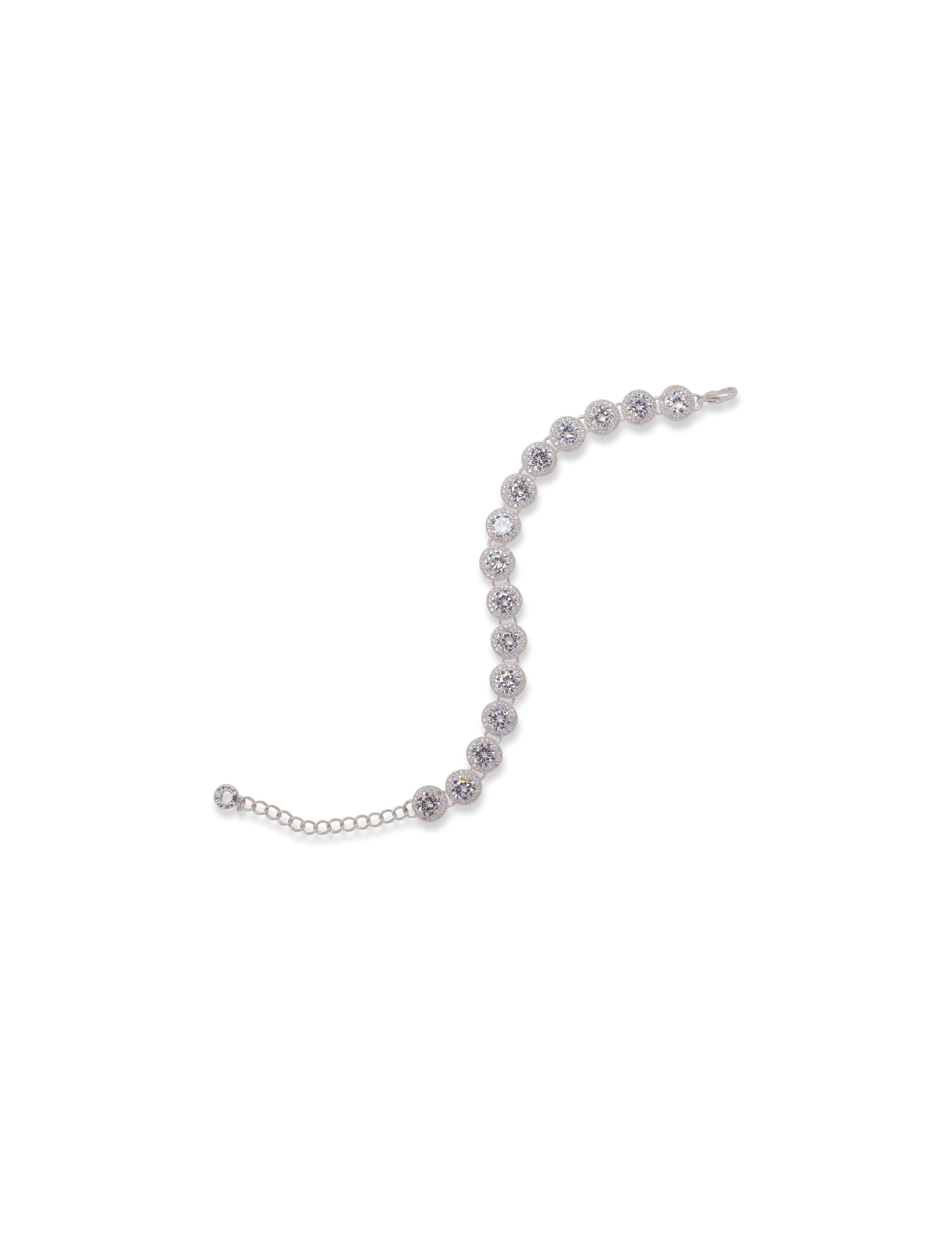 Round Pave Crystal Bracelet - Anne Klein