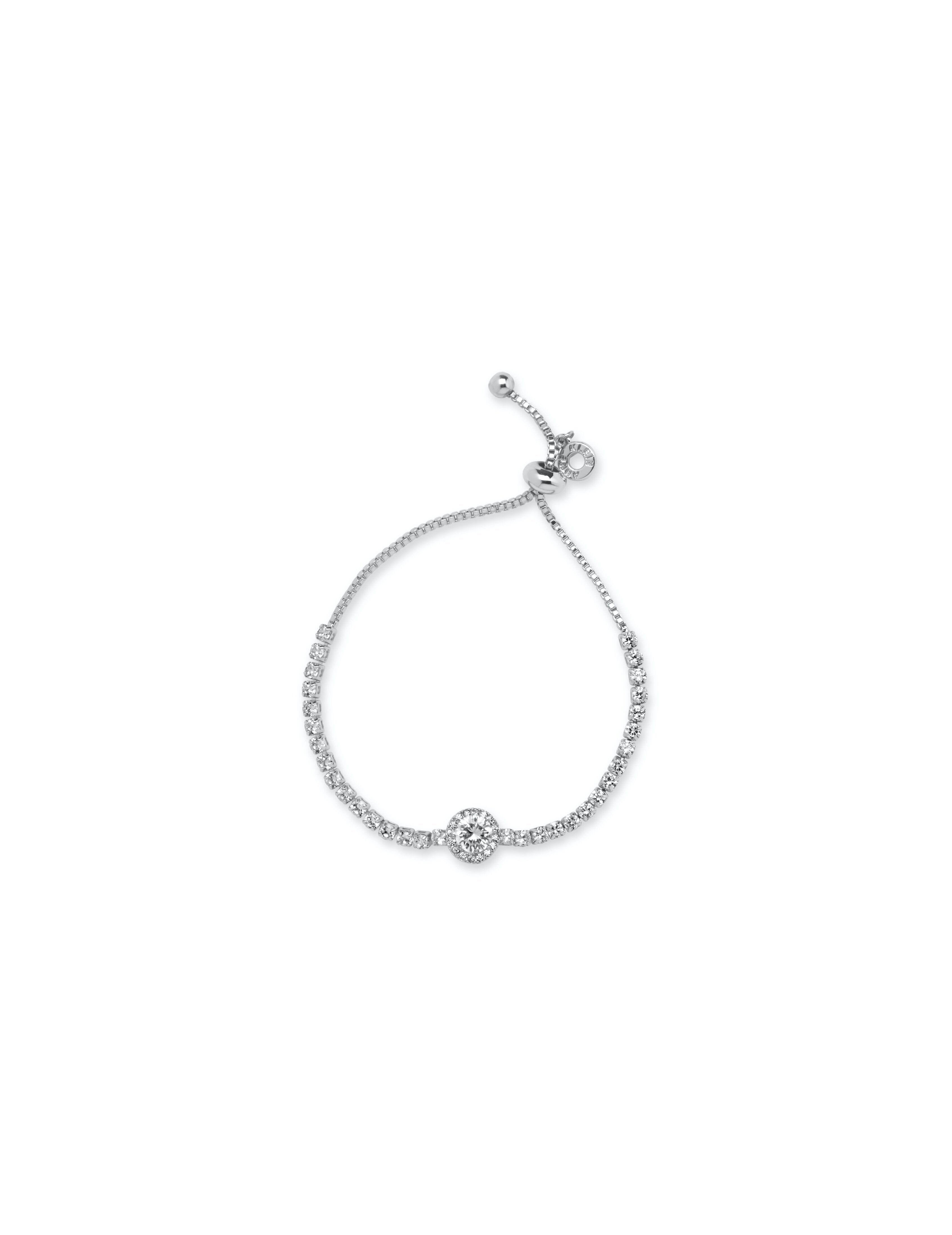 Crystal Silver-Tone Bracelet - Anne Klein