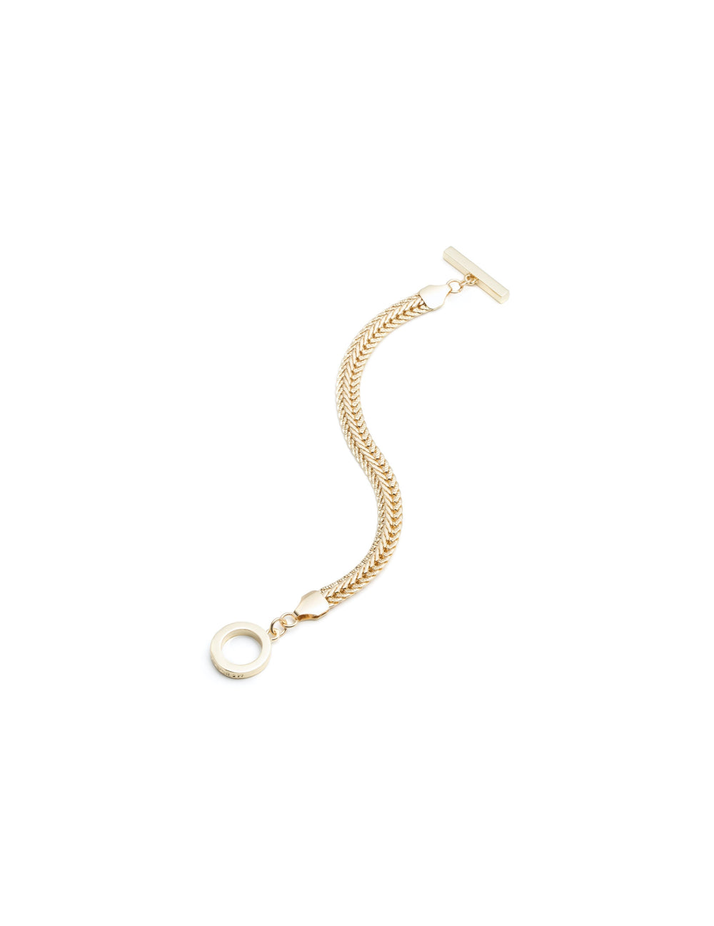 Herringbone Chain Bracelet with Toggle Clasp - Anne Klein