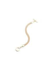Herringbone Chain Bracelet with Toggle Clasp - Anne Klein