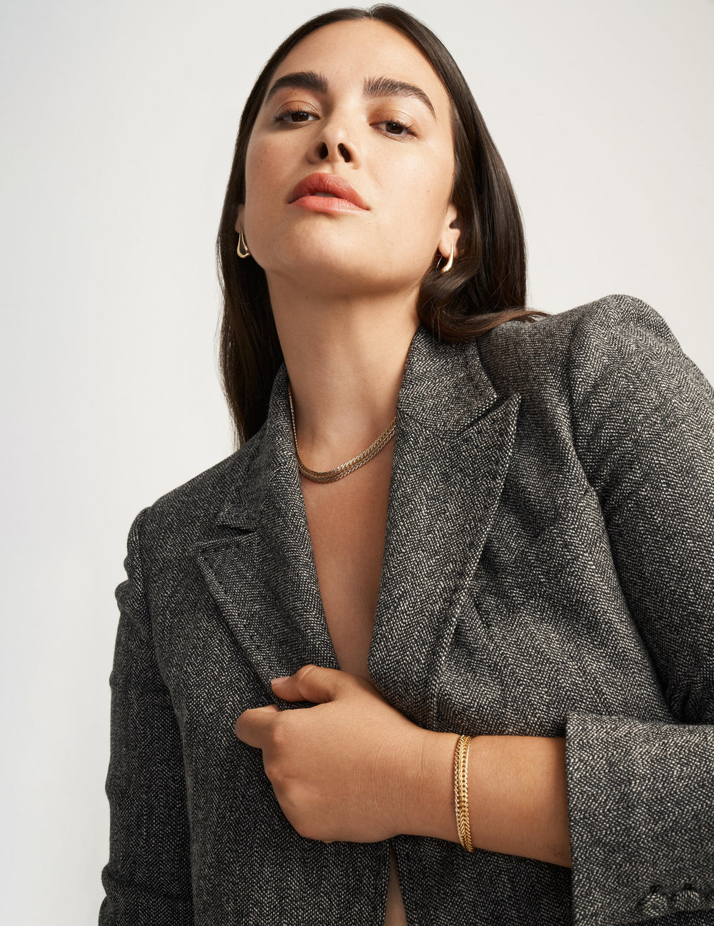 Herringbone Chain Bracelet with Toggle Clasp - Anne Klein