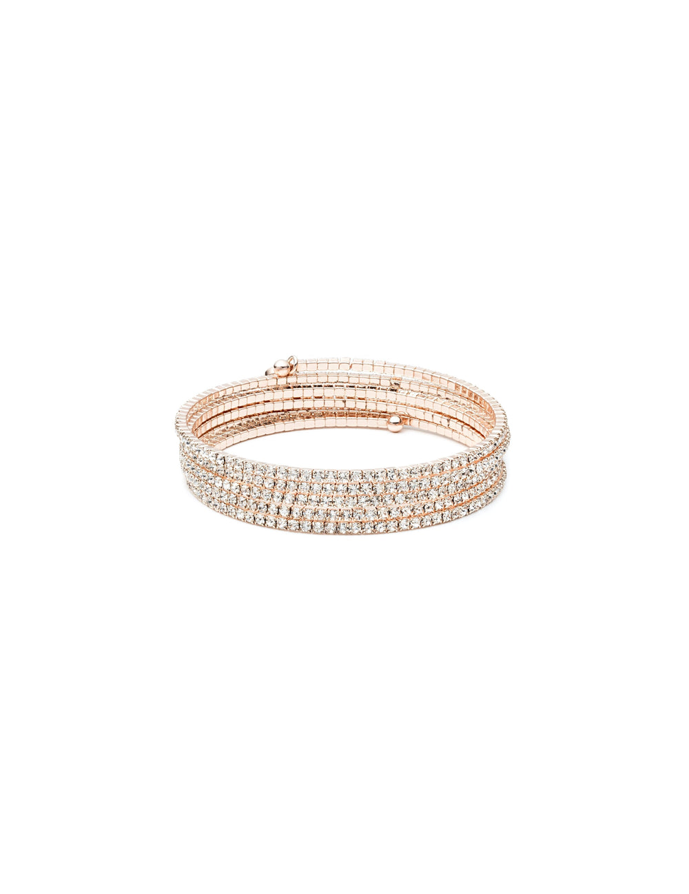 Anne Klein Multi-row crystal coil bracelet - Anne Klein Silver-Tone