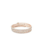 Anne Klein Multi-row crystal coil bracelet - Anne Klein Silver-Tone