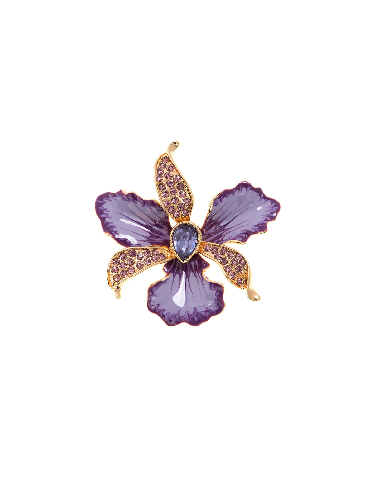 Violet Flower Petal Brooch - Anne Klein