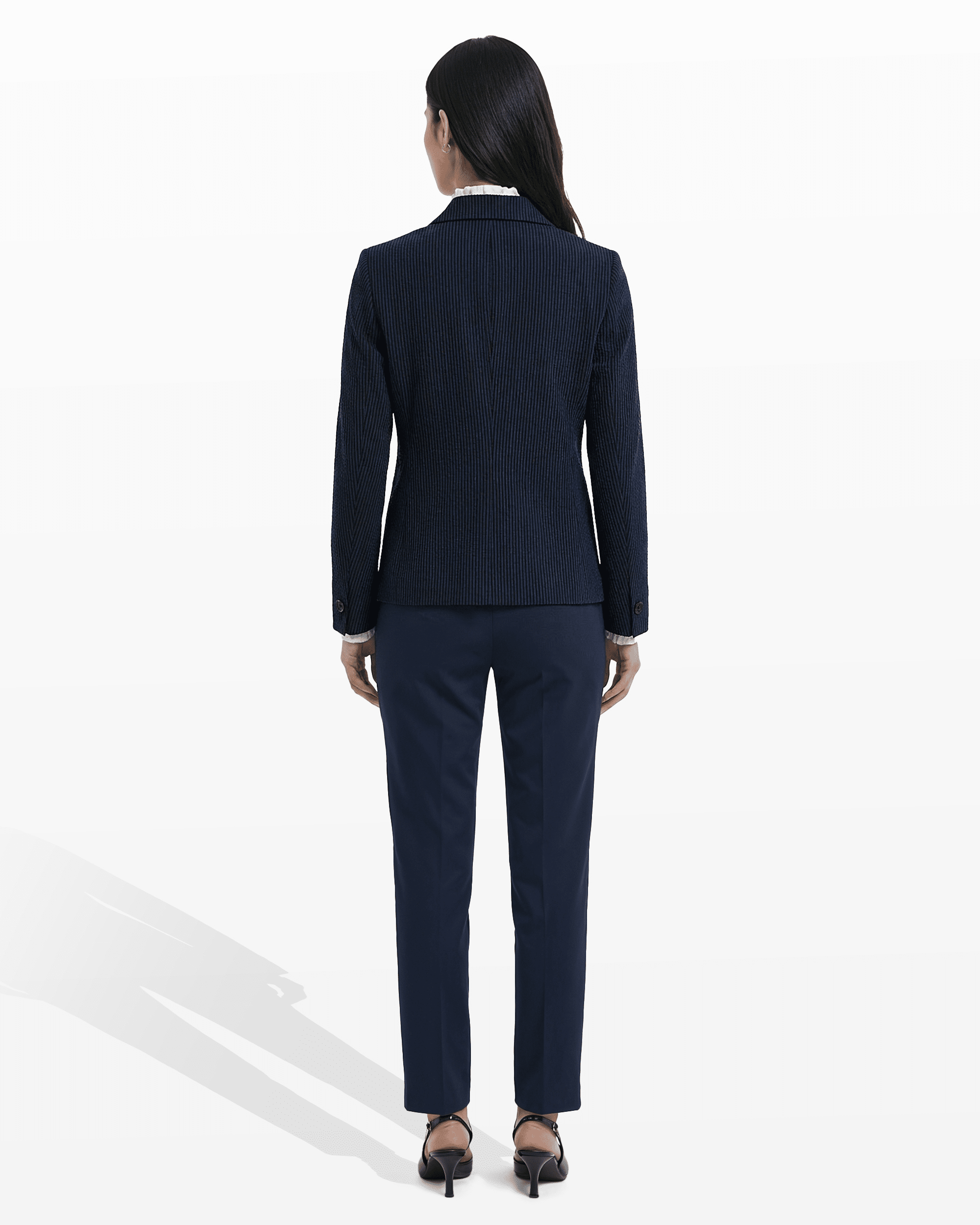 Two-Button Notch Lapel Jacket - Anne Klein DSTNT MNTN/ABLK