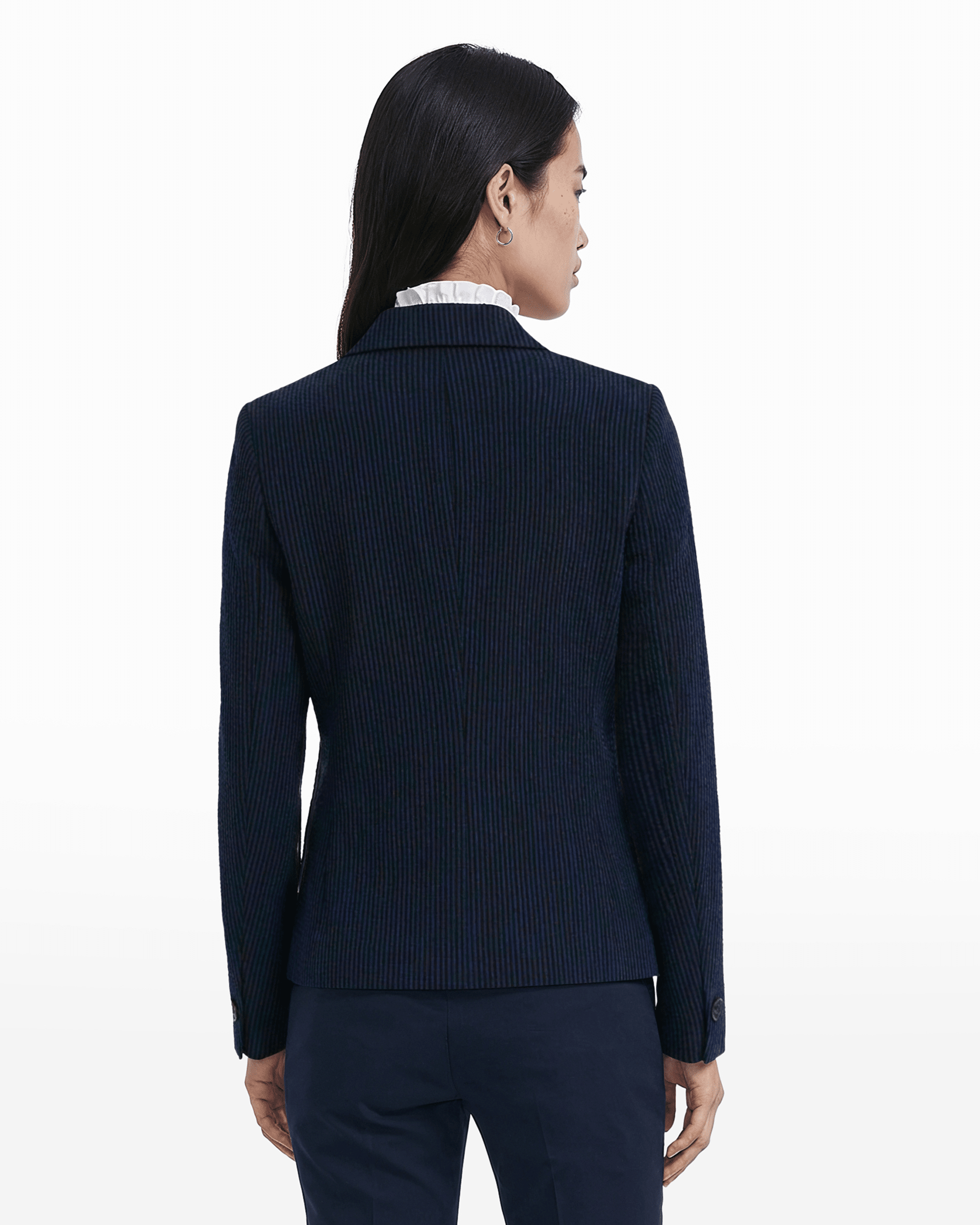 Two-Button Notch Lapel Jacket - Anne Klein DSTNT MNTN/ABLK