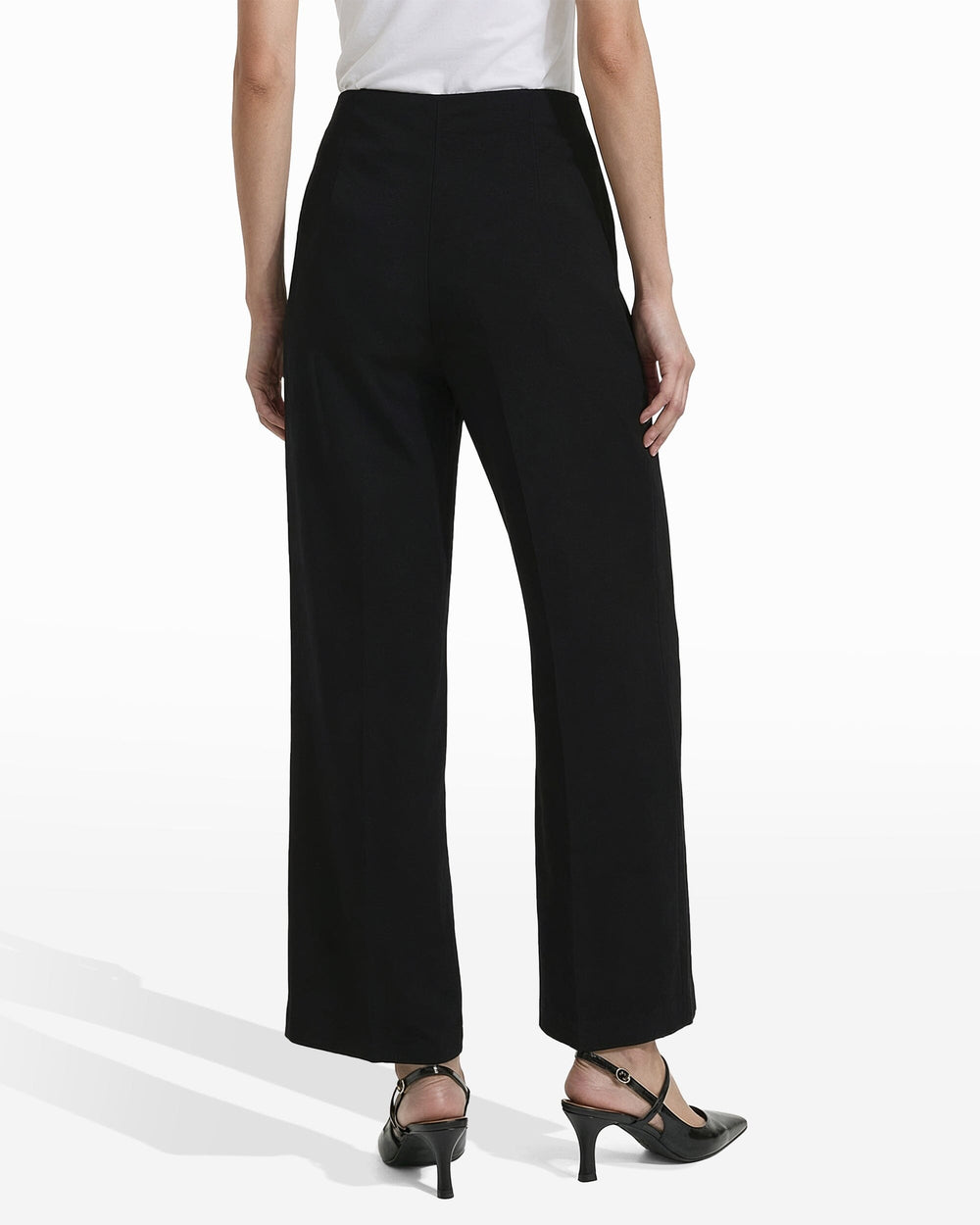 High Rise Cropped Wide Leg Pants - Anne Klein ANNE BLACK
