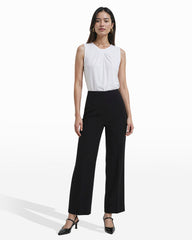 High Rise Cropped Wide Leg Pants - Anne Klein ANNE BLACK