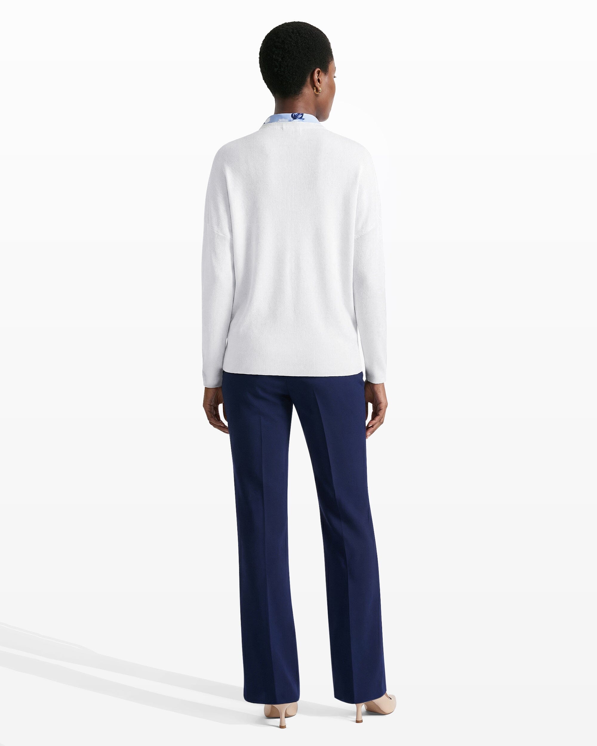 Malibu Kissing Front Cardigan - Anne Klein CRISP WHITE