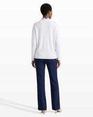 Malibu Kissing Front Cardigan - Anne Klein CRISP WHITE