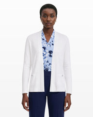 Malibu Kissing Front Cardigan - Anne Klein CRISP WHITE