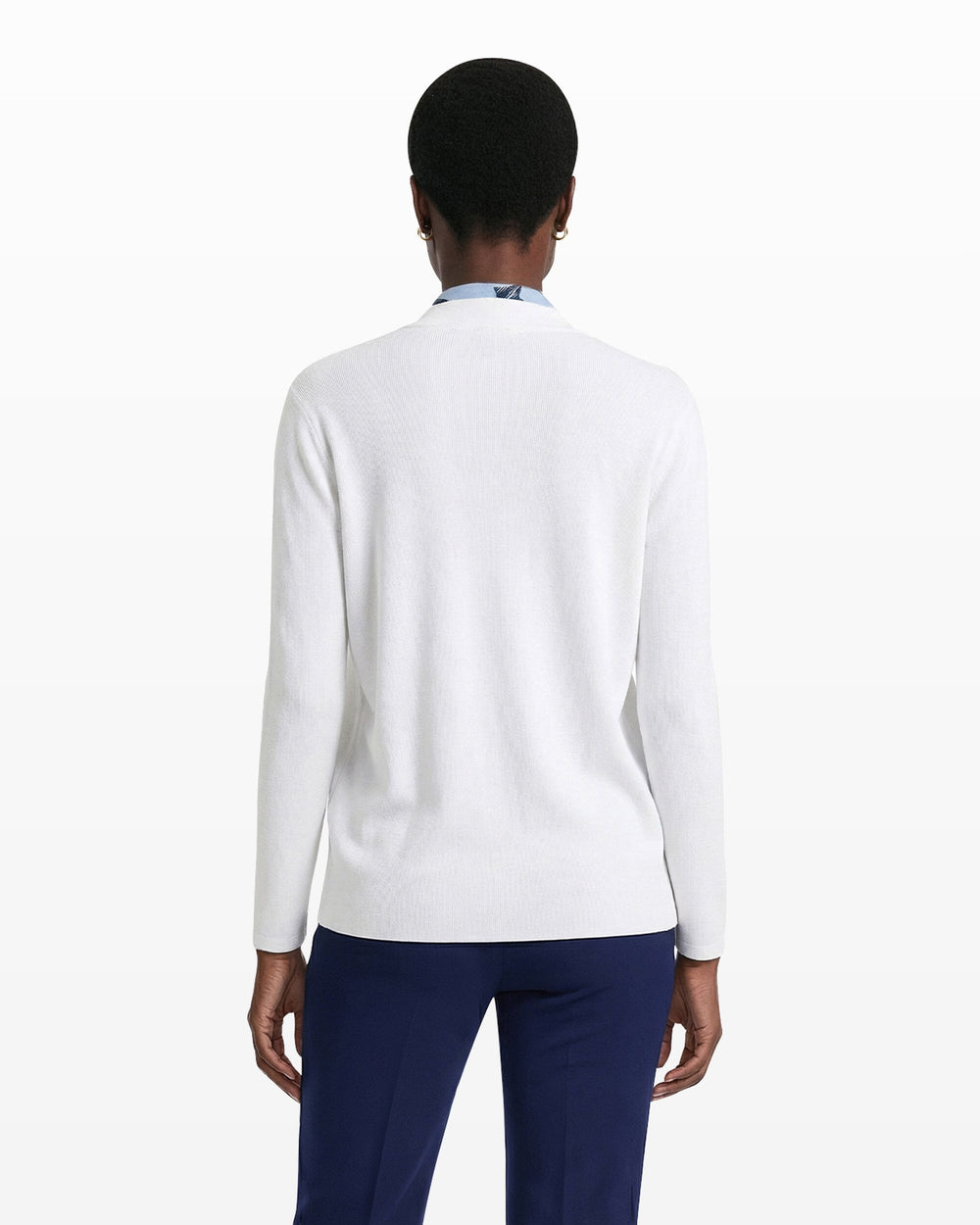 Malibu Kissing Front Cardigan - Anne Klein CRISP WHITE