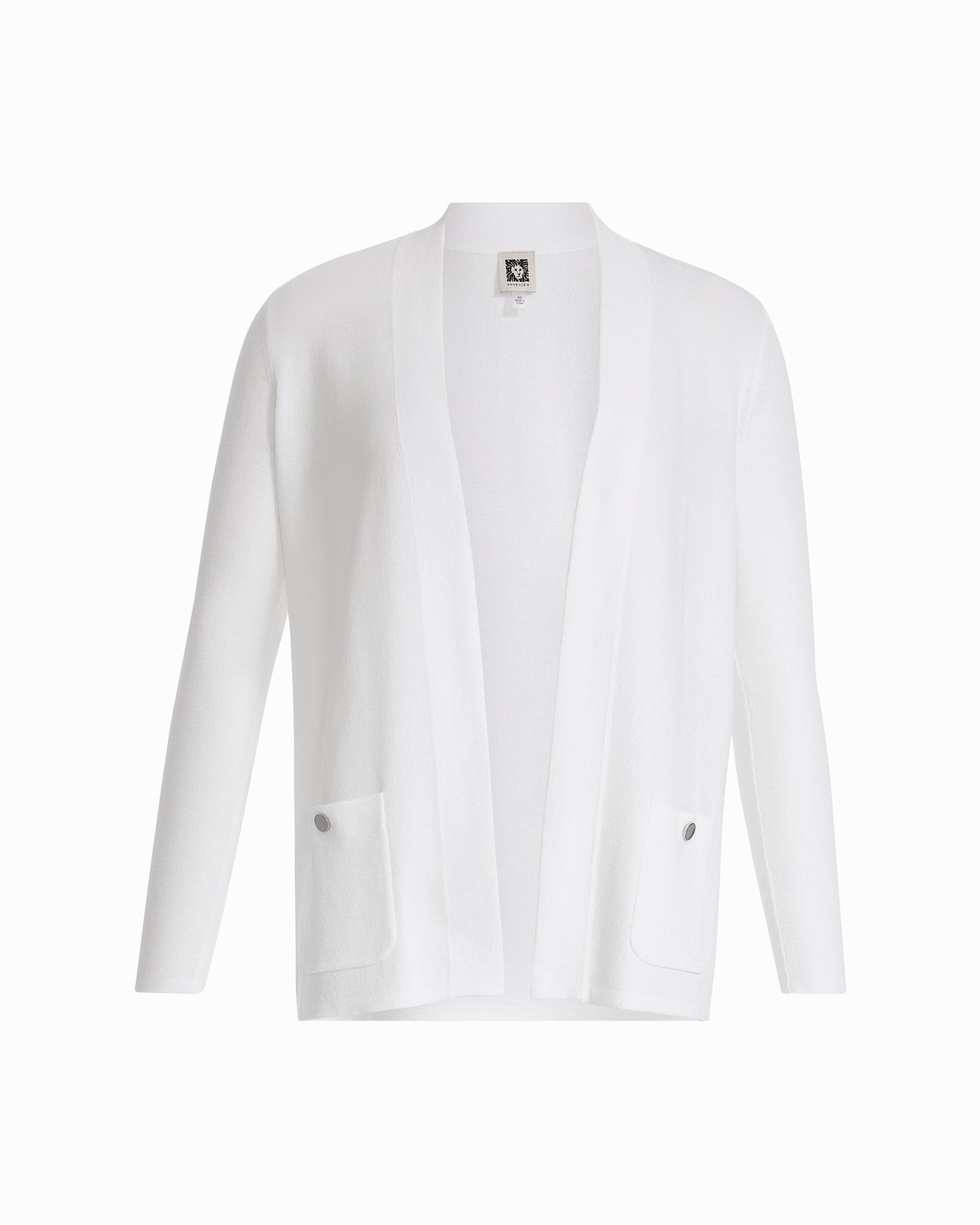 Malibu Kissing Front Cardigan - Anne Klein CRISP WHITE
