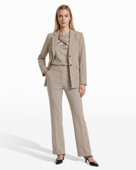 Two Button Notched Collar Jacket - Anne Klein PORCINI