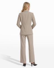 Two Button Notched Collar Jacket - Anne Klein PORCINI