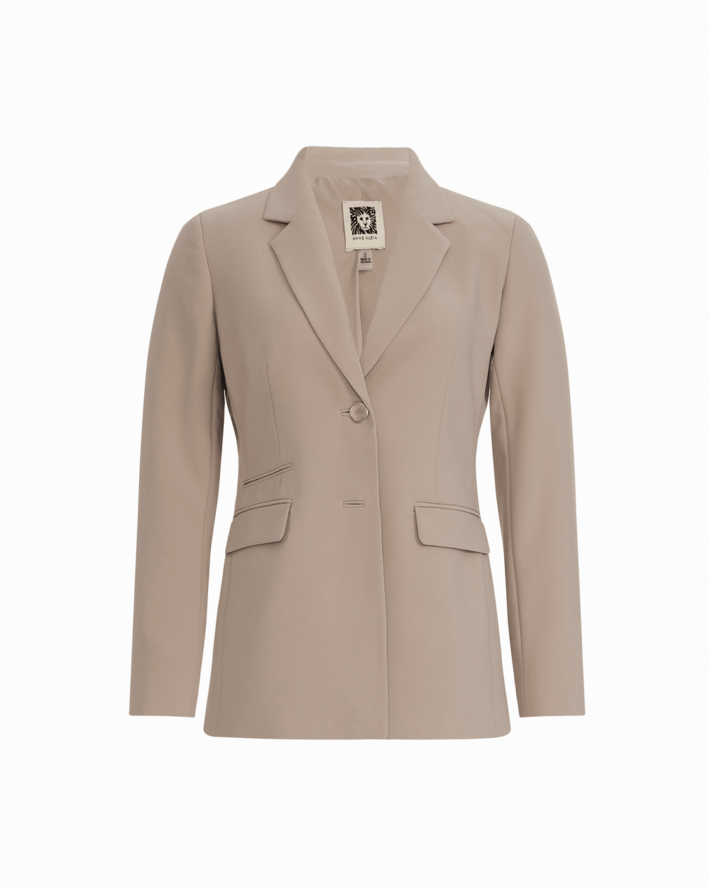 Two Button Notched Collar Jacket - Anne Klein PORCINI
