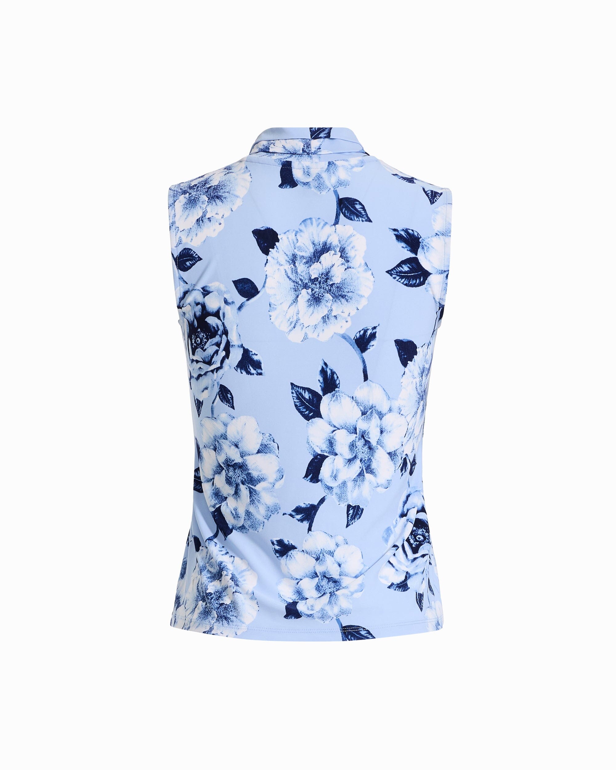 Triple Pleat V-Neck Sleeveless Knit Top - Anne Klein LAKESHORE MLT