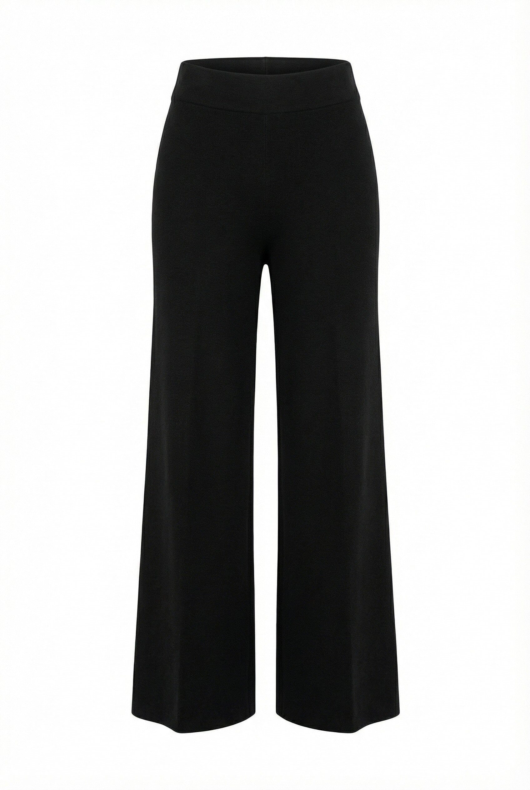 High Rise Pull On Wide Leg Pant - Anne Klein Anne Black