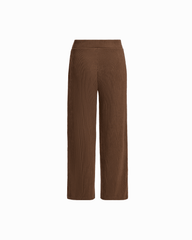 Wide Leg Crop Pants with Wide Waistband in MUSHROOM - Anne Klein MUSHROOM