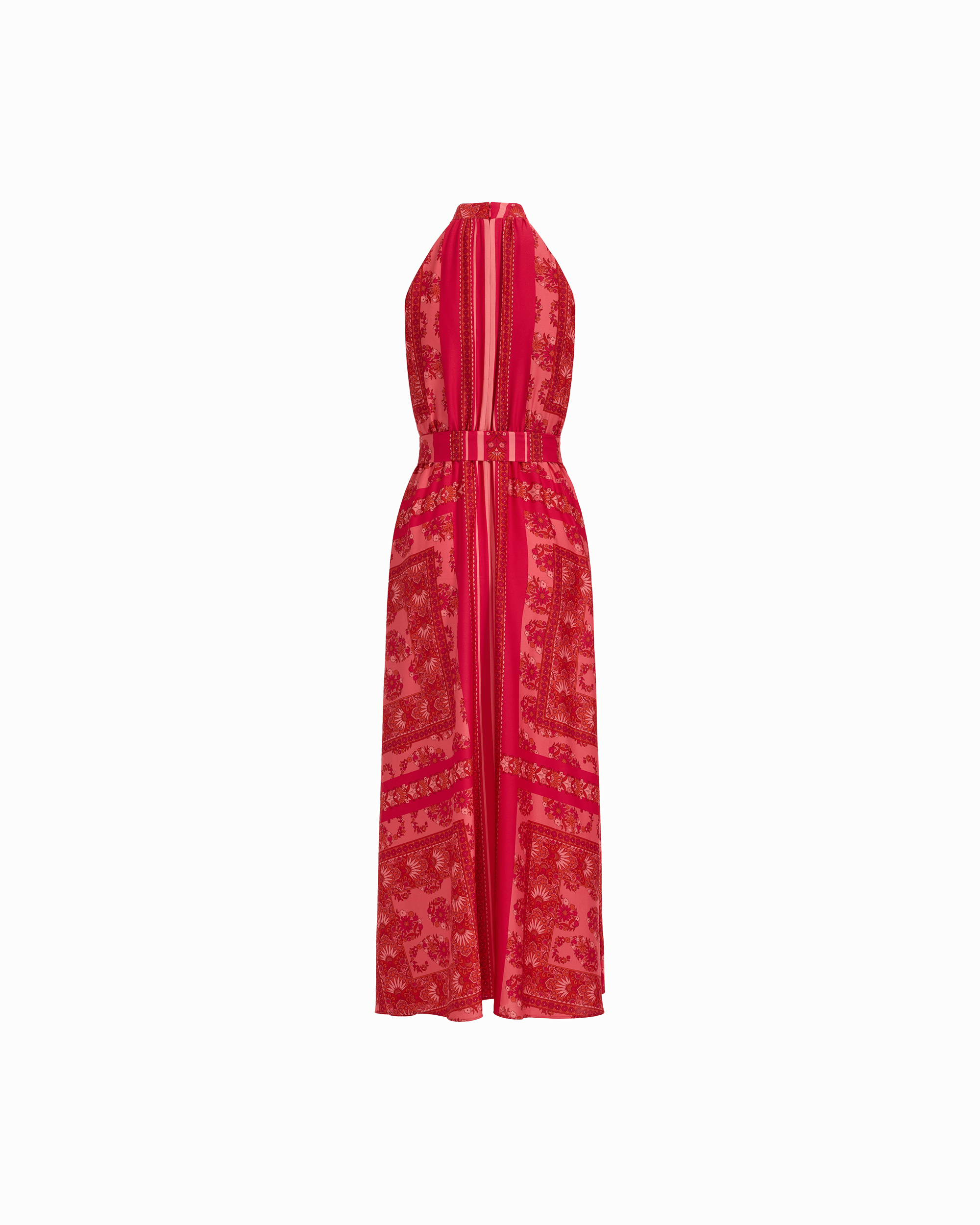 Halter Neck Sleeveless Maxi Dress - Anne Klein GRENADINE MULTI