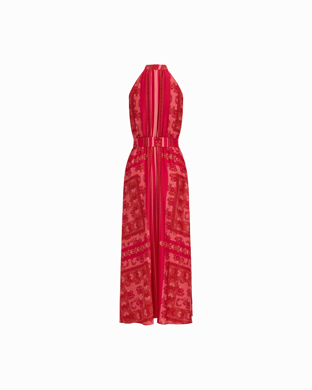 Halter Neck Sleeveless Maxi Dress - Anne Klein GRENADINE MULTI