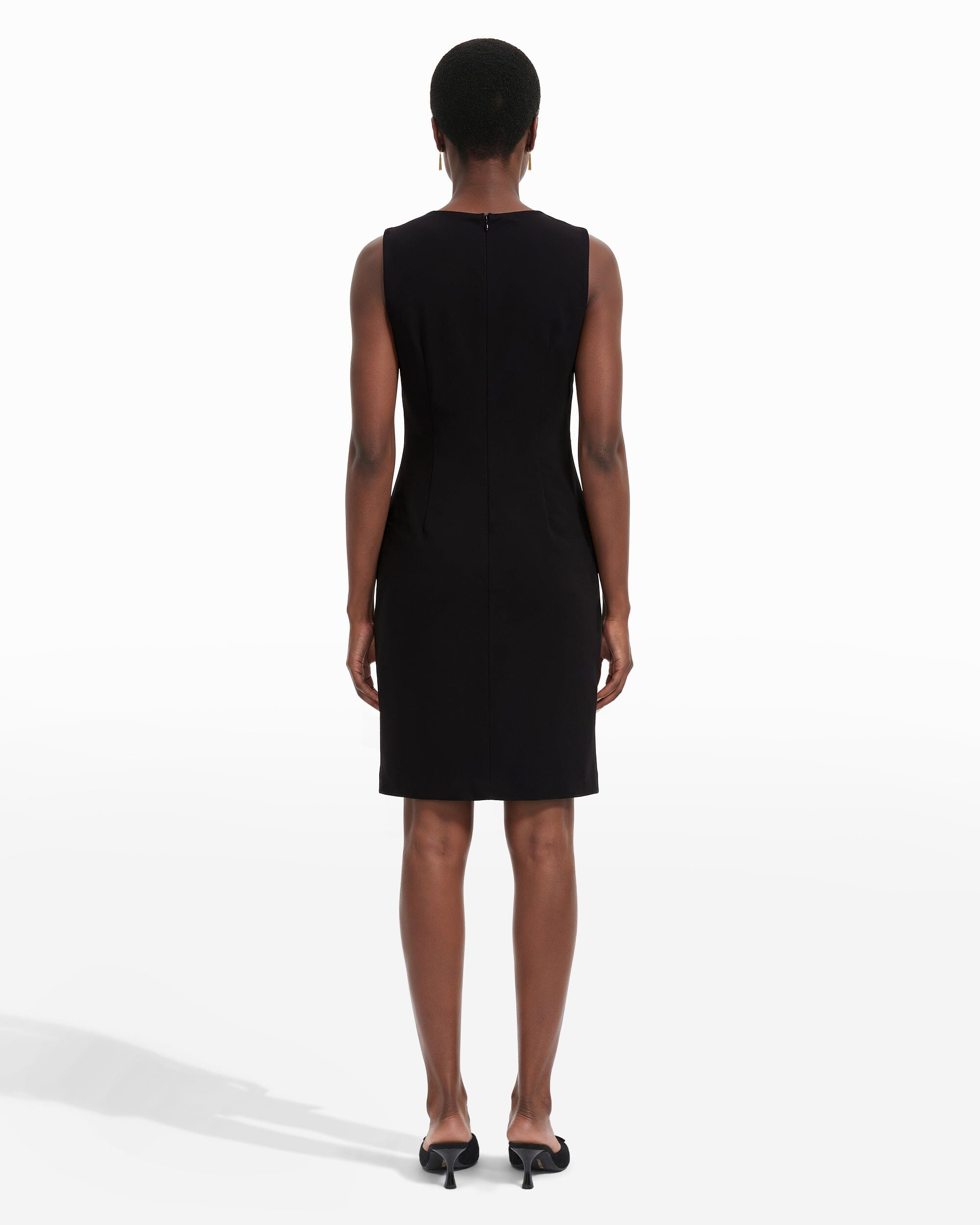 Ruched Sleeveless Sheath Dress - Anne Klein ANNE BLACK