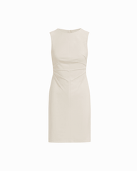 Ruched Sleeveless Sheath Dress - Anne Klein WHITE DOVE