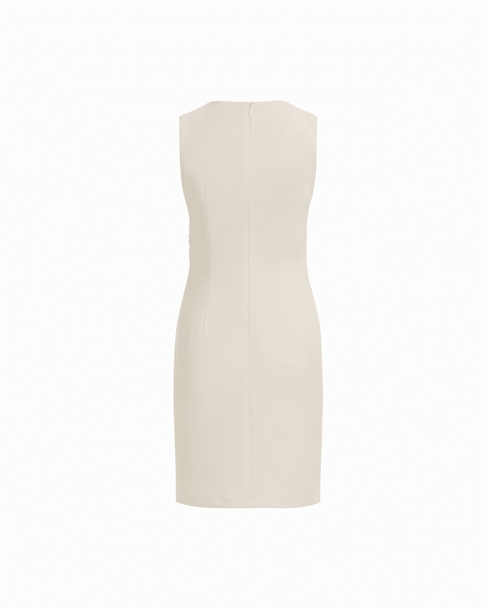 Ruched Sleeveless Sheath Dress - Anne Klein WHITE DOVE