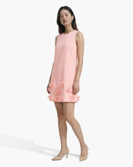 Sleeveless Shift Dress with Rosette - Anne Klein BLOSSOM