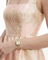 Square Neck A-line Midi Dress - Anne Klein BLOSSOM MULTI