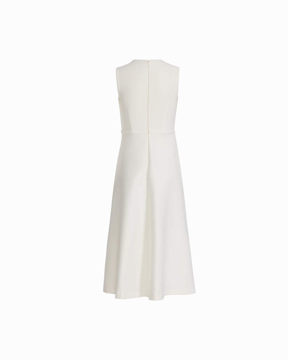 A-line Crew Neck Midi Dress - Anne Klein WHITE DOVE MULTI