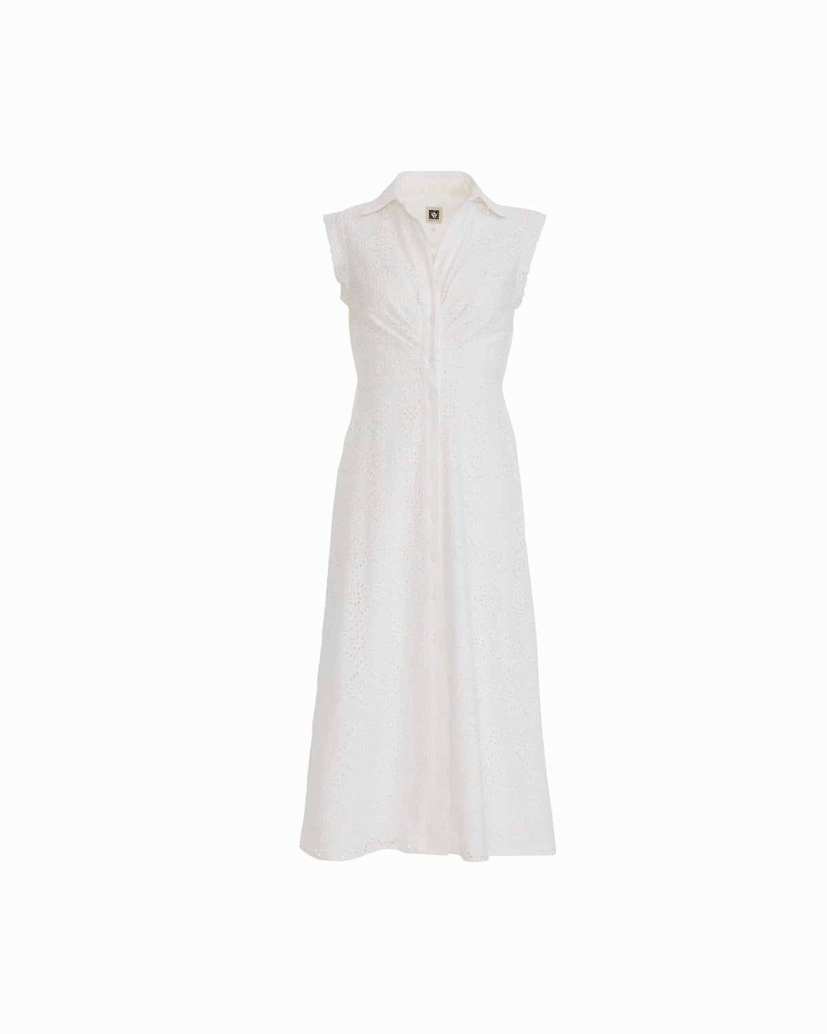 Pleated Bodice Shirt Dress - Anne Klein CRISP WHITE