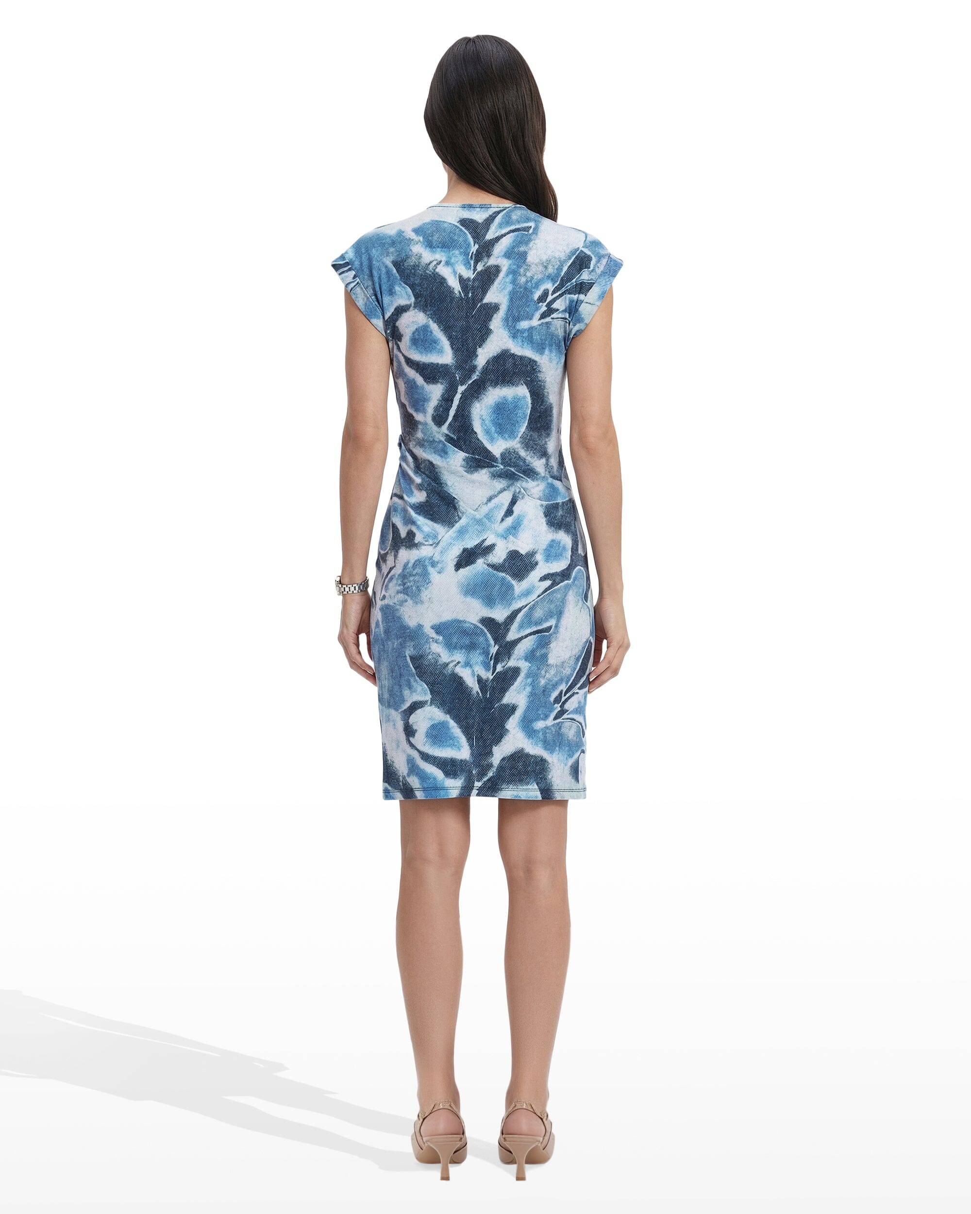 Short Sleeve Wrap Dress - Anne Klein DISTANT MNTN MULTI