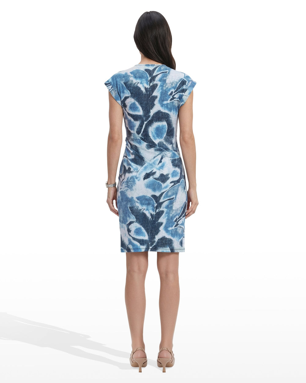 Short Sleeve Wrap Dress - Anne Klein DISTANT MNTN MULTI