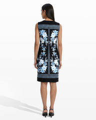 Jewel Neck Sheath Dress - Anne Klein ANNE BLACK MULTI