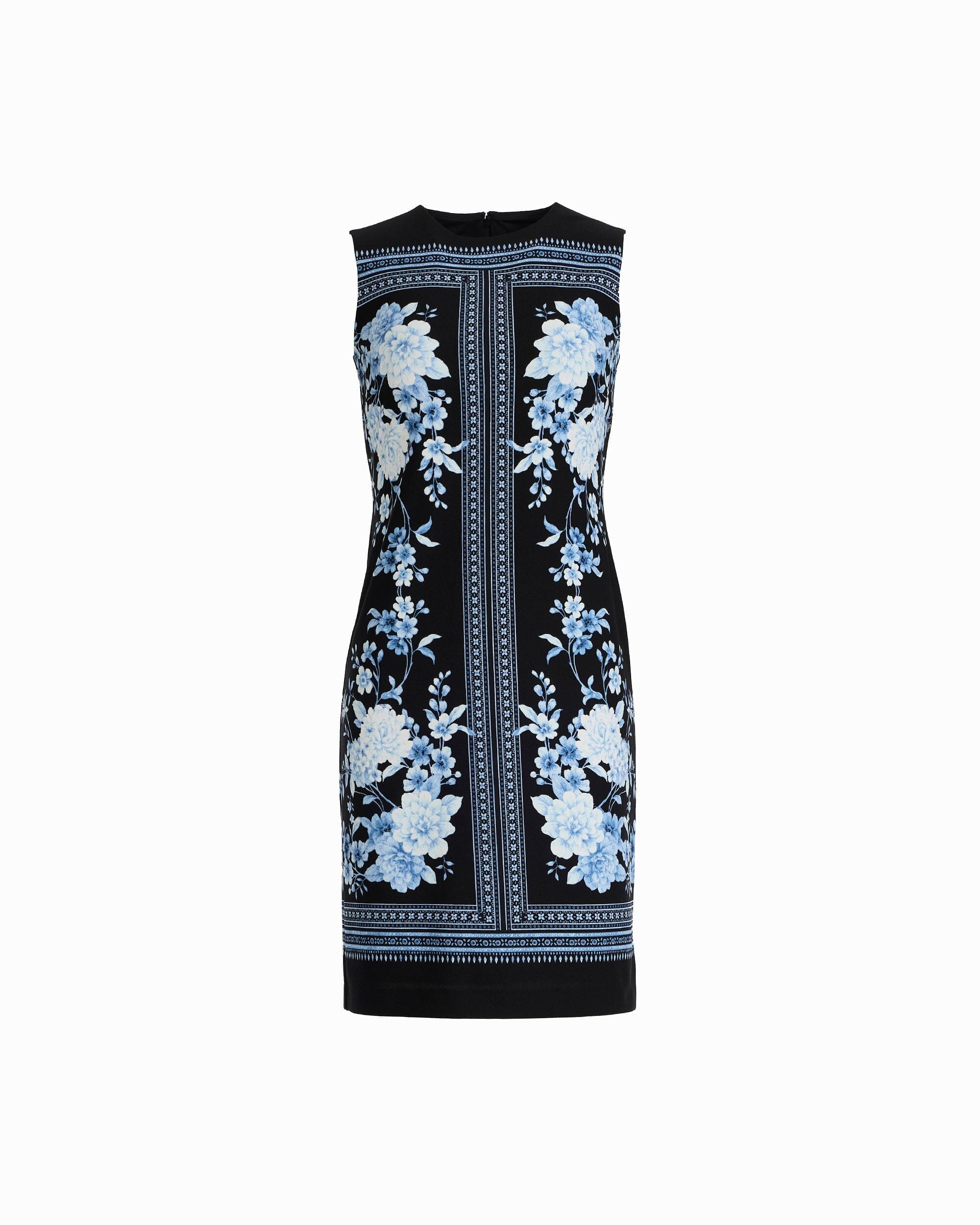 Jewel Neck Sheath Dress - Anne Klein ANNE BLACK MULTI