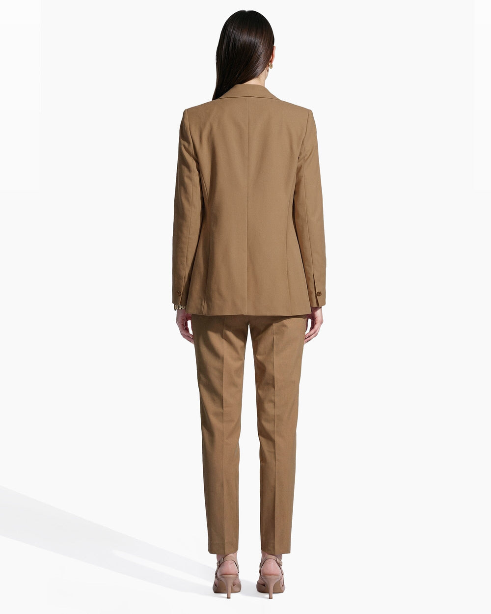 Double-Breasted Blazer with Welt Pockets - Anne Klein Cffe Crm Melng