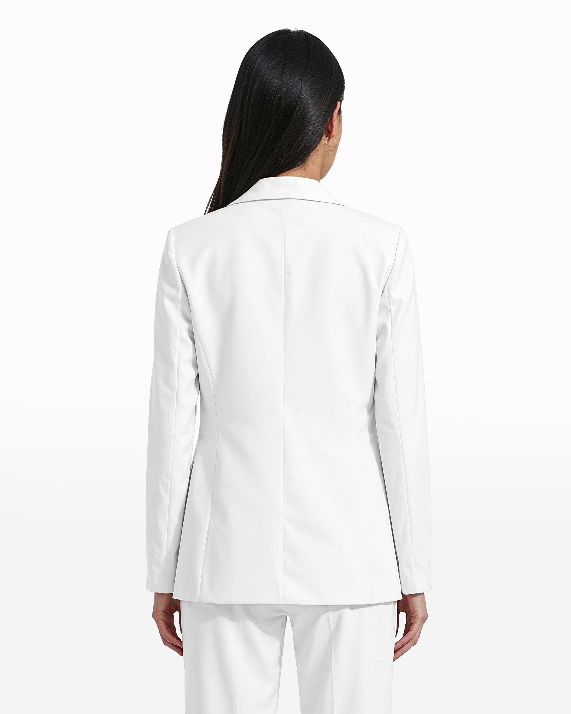 Open Front Notch Collar Jacket - Anne Klein WHITE DOVE