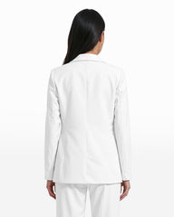 Open Front Notch Collar Jacket - Anne Klein WHITE DOVE