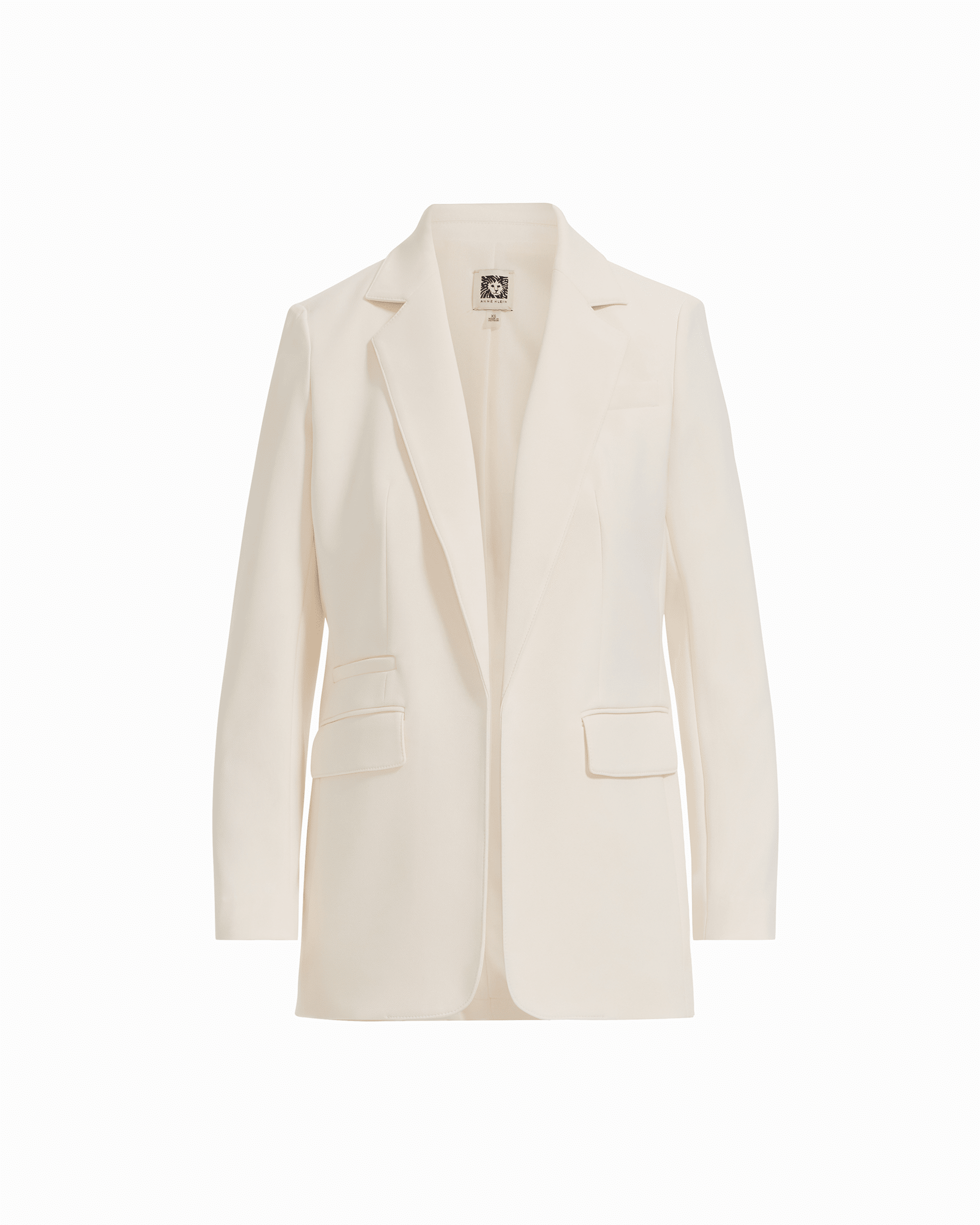 Open Front Notch Collar Jacket - Anne Klein WHITE DOVE