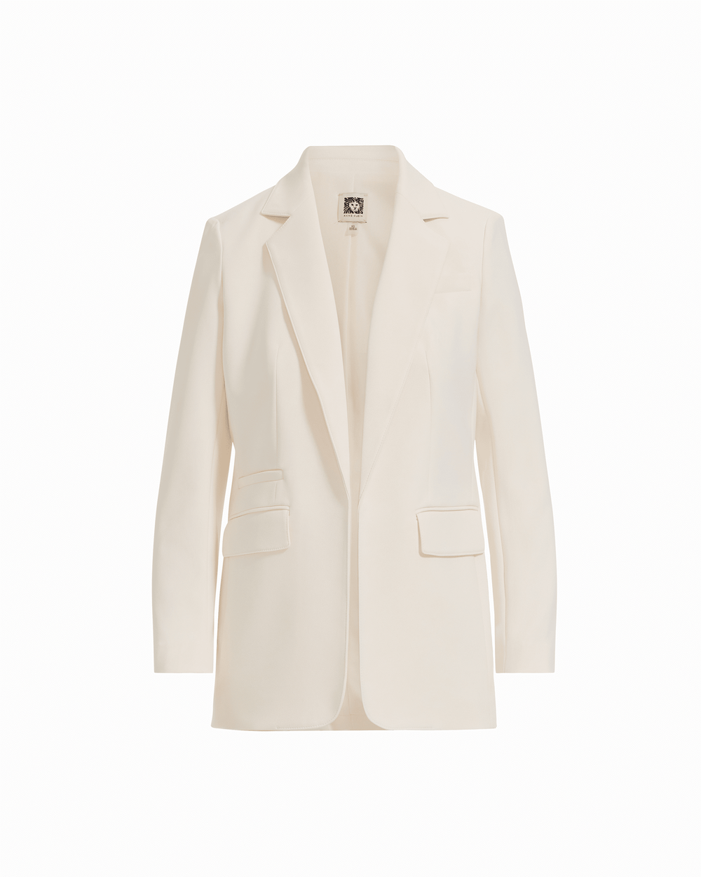 Open Front Notch Collar Jacket - Anne Klein WHITE DOVE
