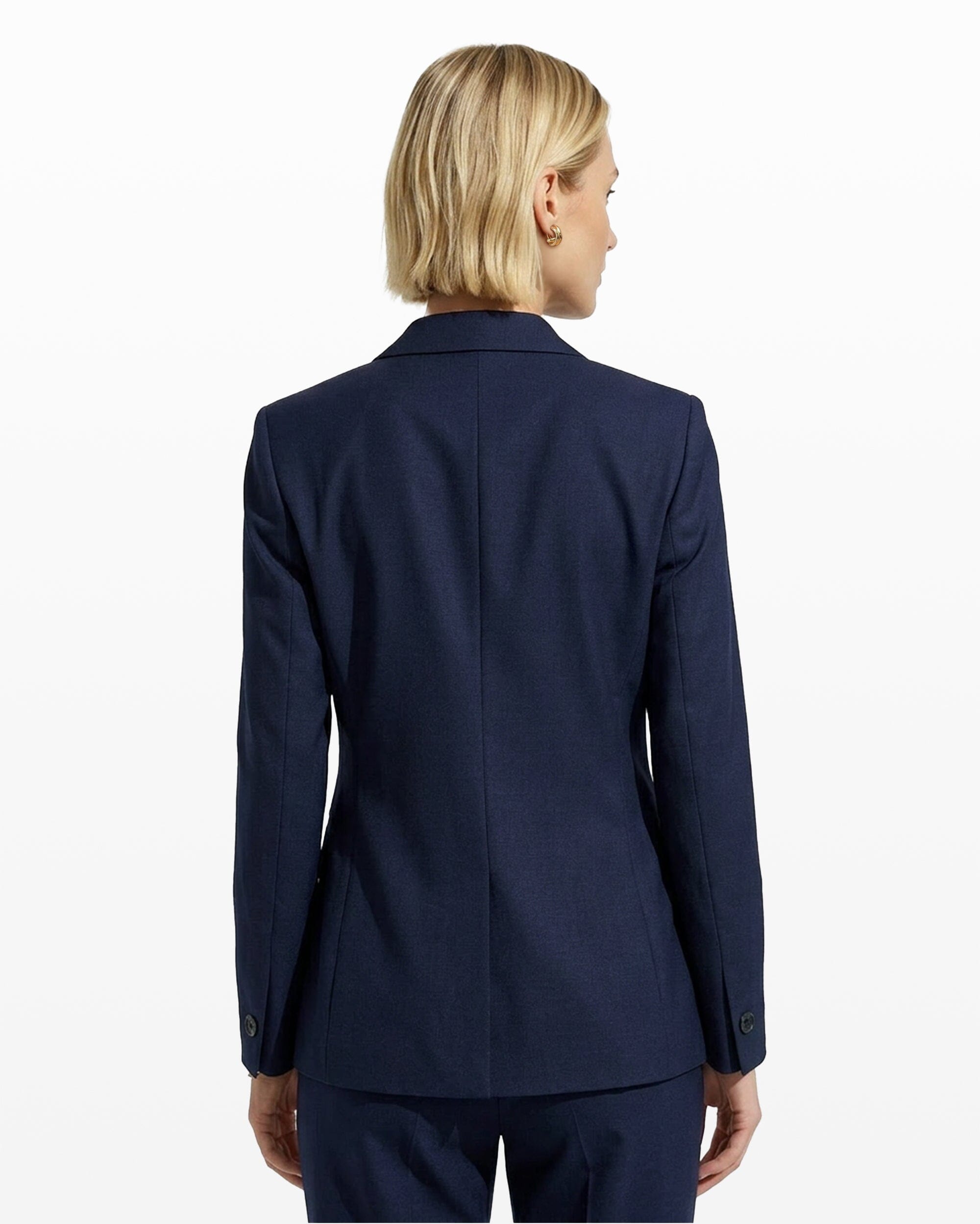 One-Button Linen Blend Jacket - Anne Klein DISTANT MOUNTAIN